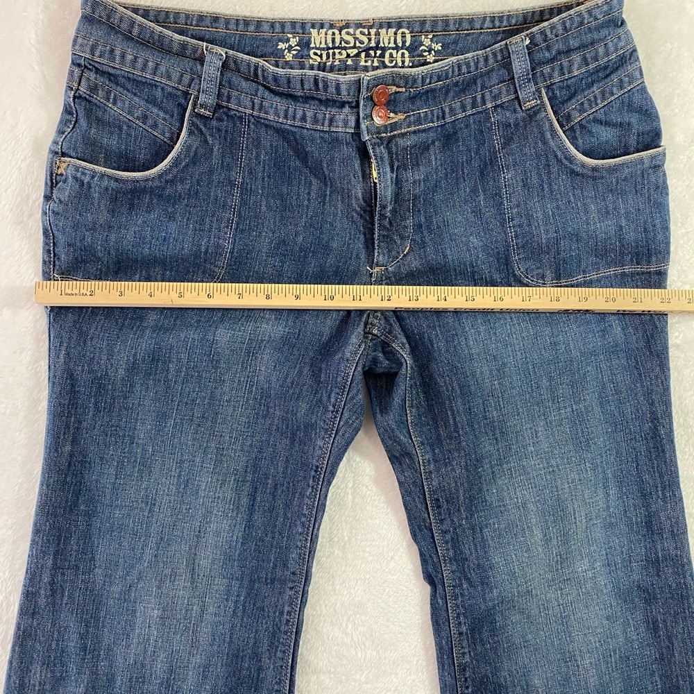 Mossimo Supply Co. Vintage Flare Wide Leg Jeans Floral Pocket Lining Size 17 - Picture 9 of 12